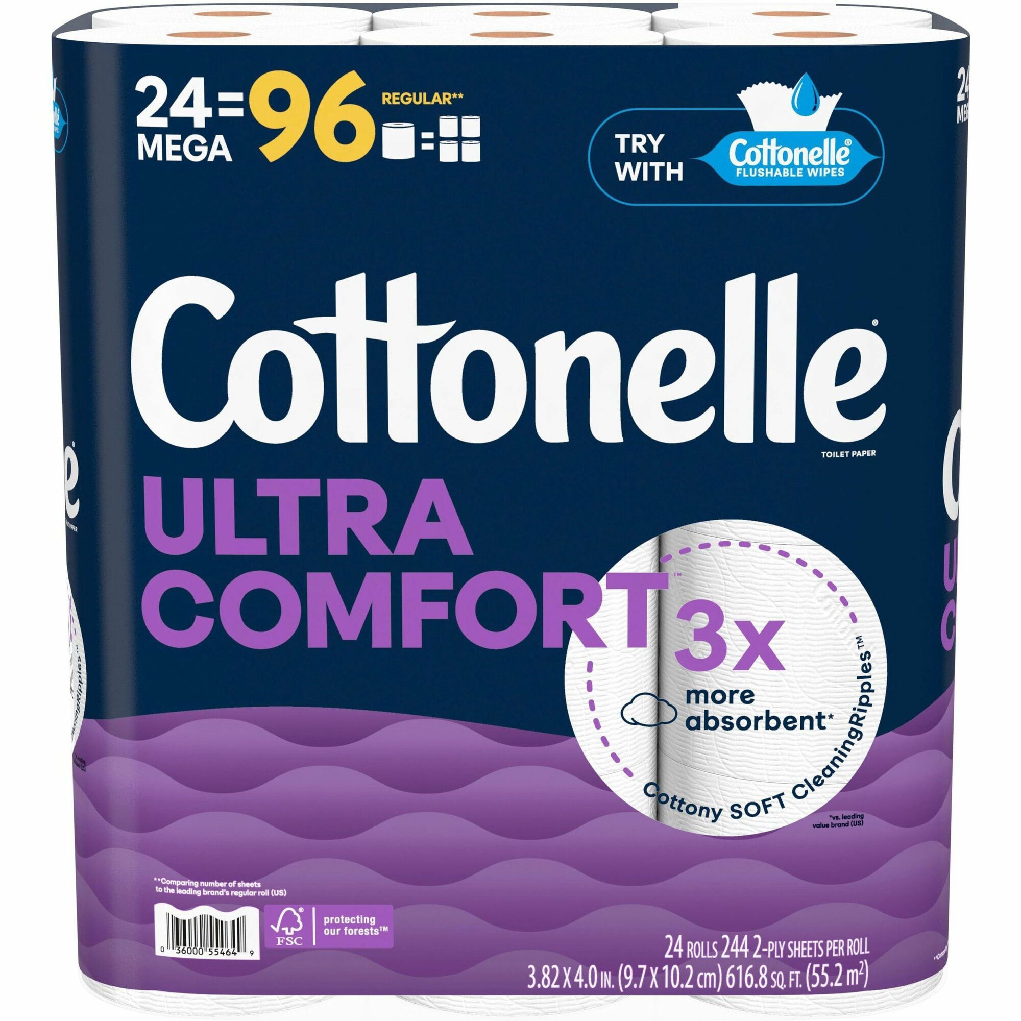 Kimberly-Clark Professional Ultra Comfort Toilet Paper - 2 Ply - White - Paper, Fiber - 24 / Pack