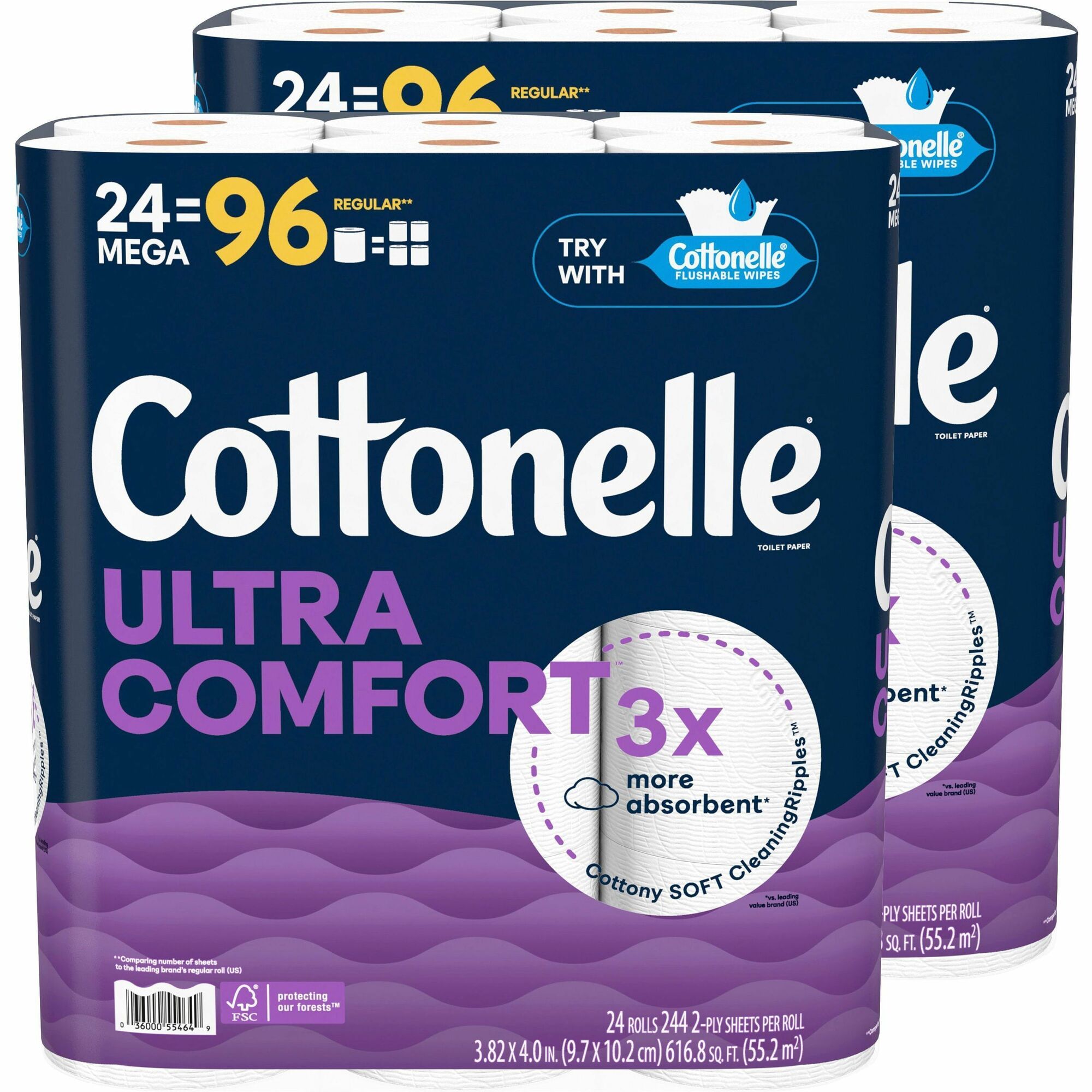 Kimberly-Clark Professional Ultra Comfort Toilet Paper: 2-Ply White FiberPack - 24/Pack 2/Carton - Bathroom Tissue