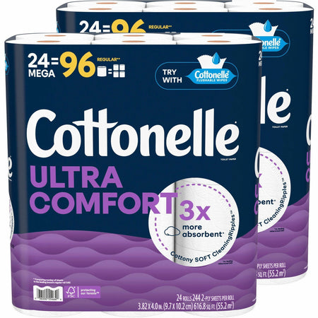 Kimberly-Clark Professional Ultra Comfort Toilet Paper: 2-Ply White FiberPack - 24/Pack 2/Carton - Bathroom Tissue