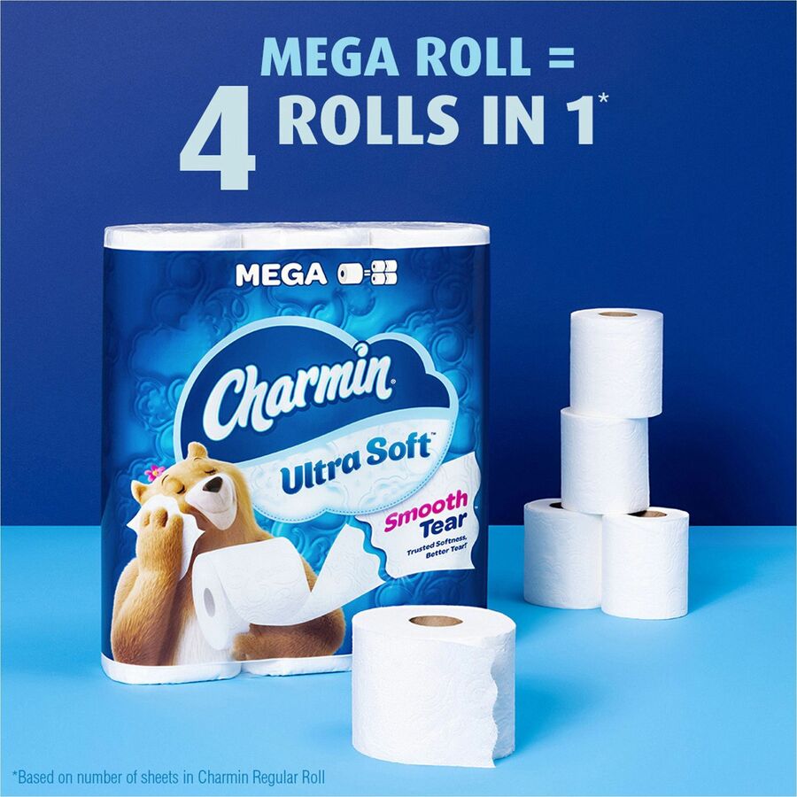 Charmin Ultra Soft Bath Tissue - 2 Ply - 224 Sheets/Roll - White - 4 Rolls Per Pack - 4/Pack - 8 / Carton