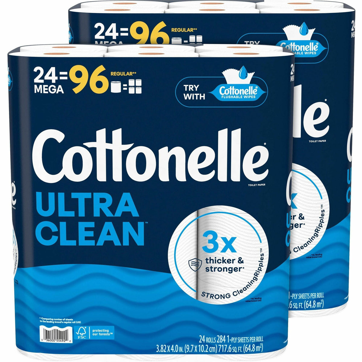 Kimberly-Clark Professional Ultra Clean Toilet Paper - 1 Ply - White - Paper, Fiber - 24 Rolls Per Pack - 24 Pack - 2 / Carton