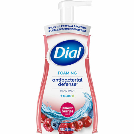 Dial Power Berries Foam Soap - Power Berries Scent - 10 fl oz - Pump Bottle Dispenser - Bacteria Remover - Hand, Skin - Antibacterial - Red - Pleasant Scent - 1 Each