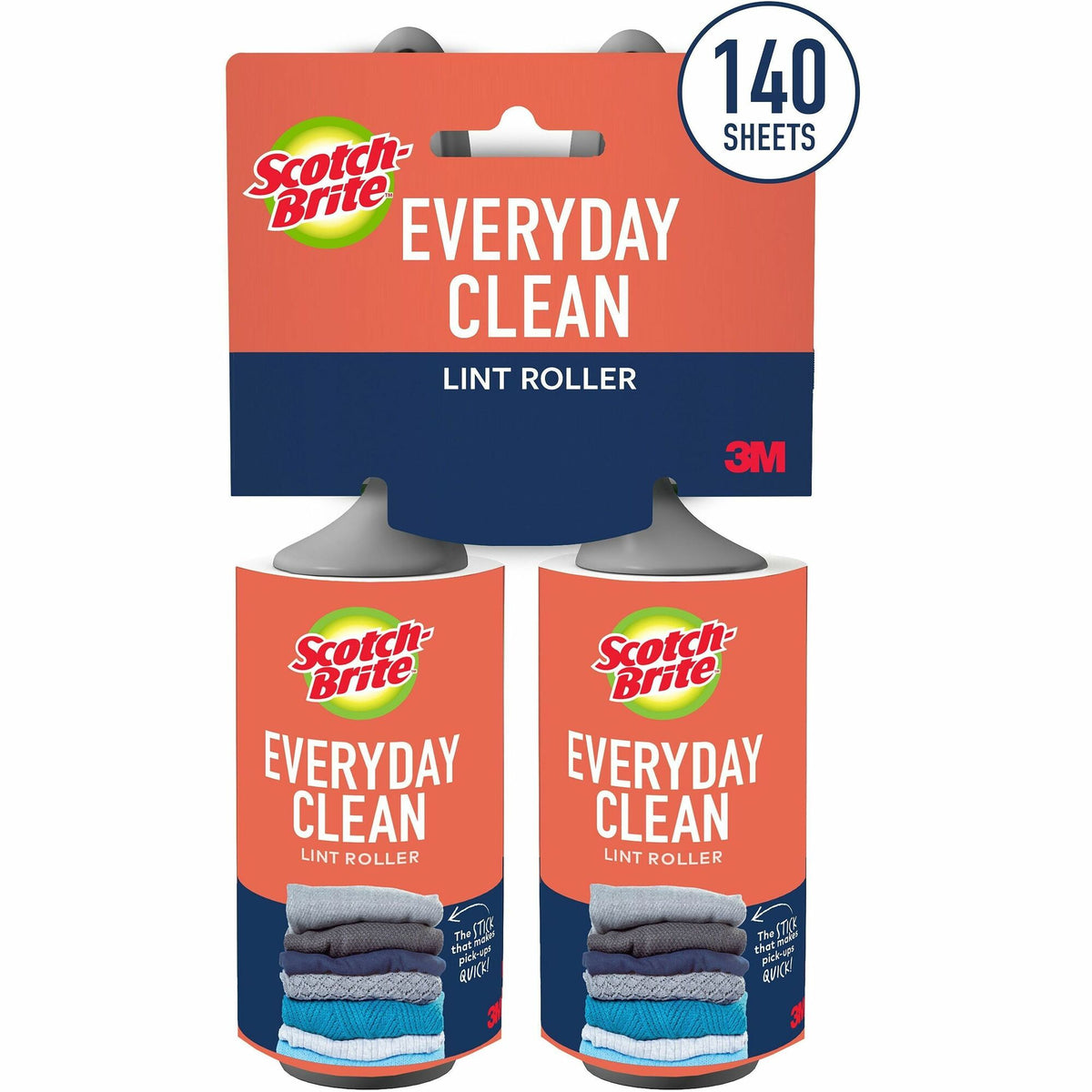 Scotch-Brite Lint Rollers - Black Handle - Multi - 70/ - 2 / Pack