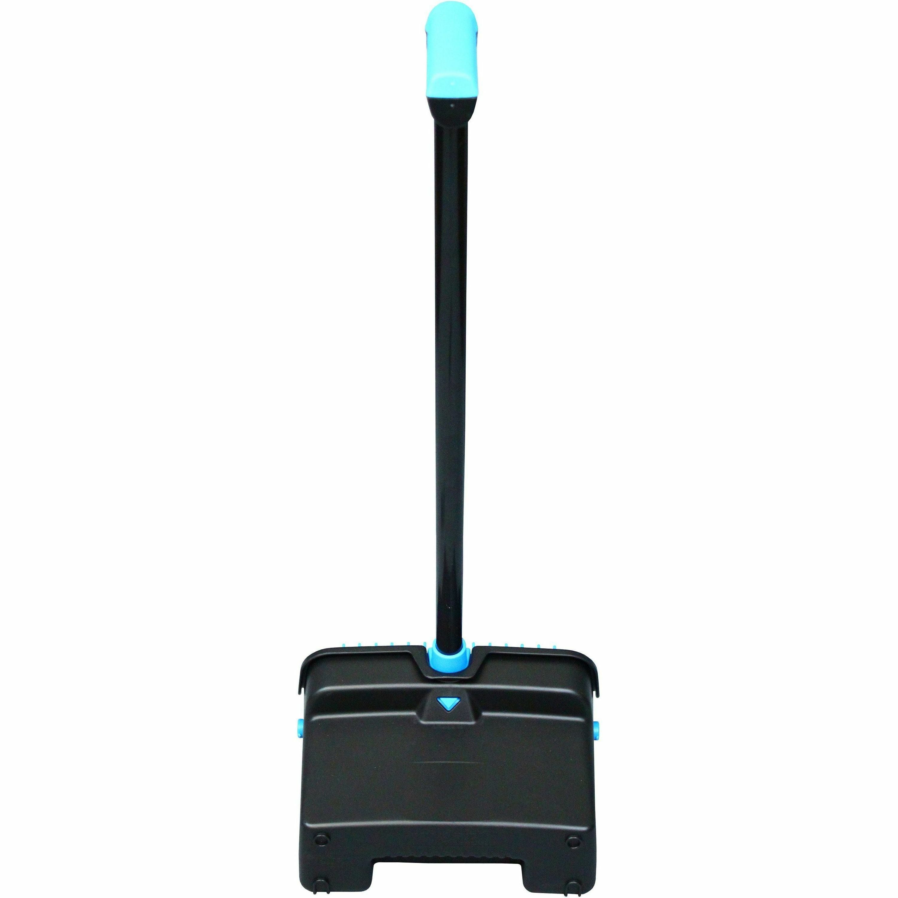 Genuine Joe Lobby Dust Pan Combo Kit - Blue, Black - 1 Each
