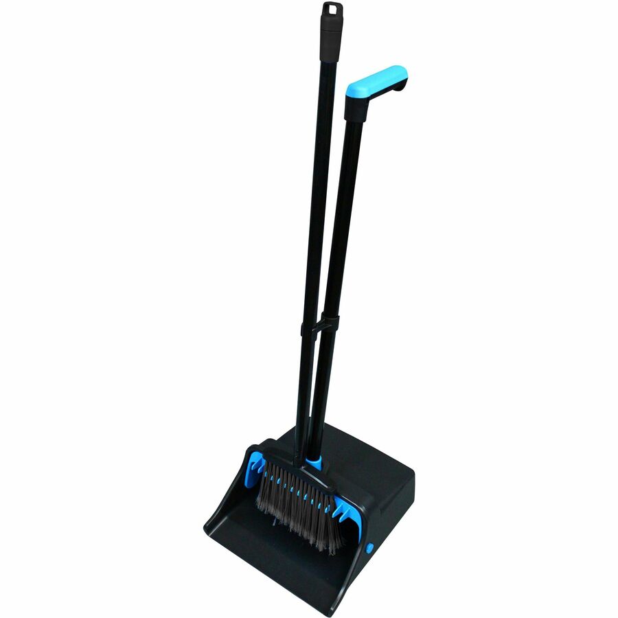 Genuine Joe Lobby Dust Pan Combo Kit - Blue, Black - 1 Each