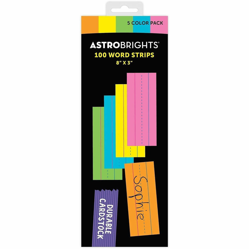 Astrobrights Ruled Handwriting Strips - Skill Learning: Mathematics, Handwriting, Sight Words, Vocabulary, Spelling, Number - 100 / Pack