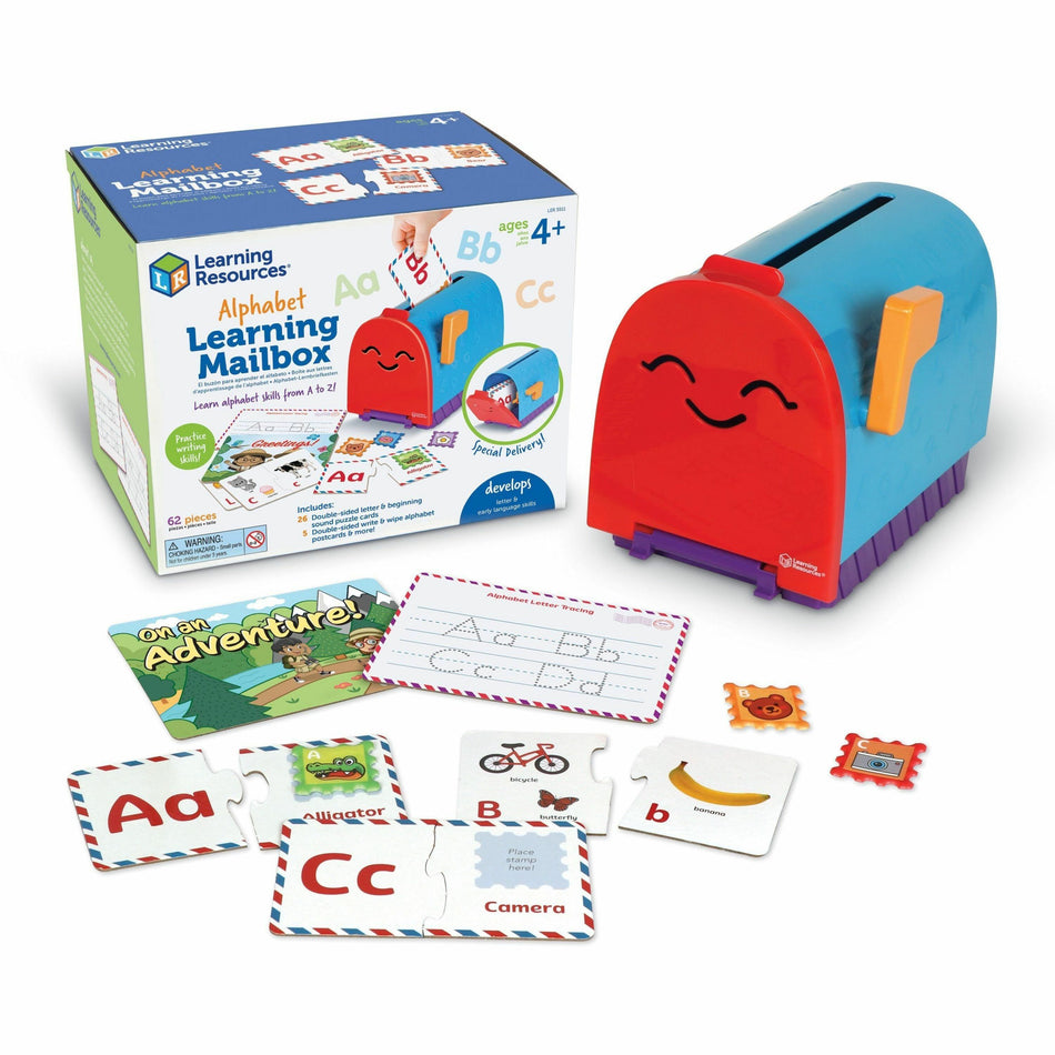 Learning Resources Alphabet Learning Mailbox - Learning Toy - Theme/Subject: Learning, Fun - 4+ - 62 Pieces - Multi
