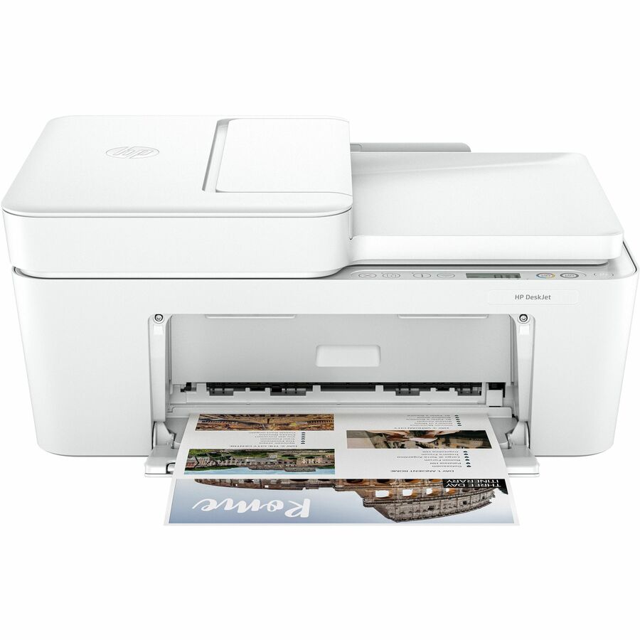 HP Deskjet 4255e Wireless Inkjet Multifunction Printer - Color - White - Front
