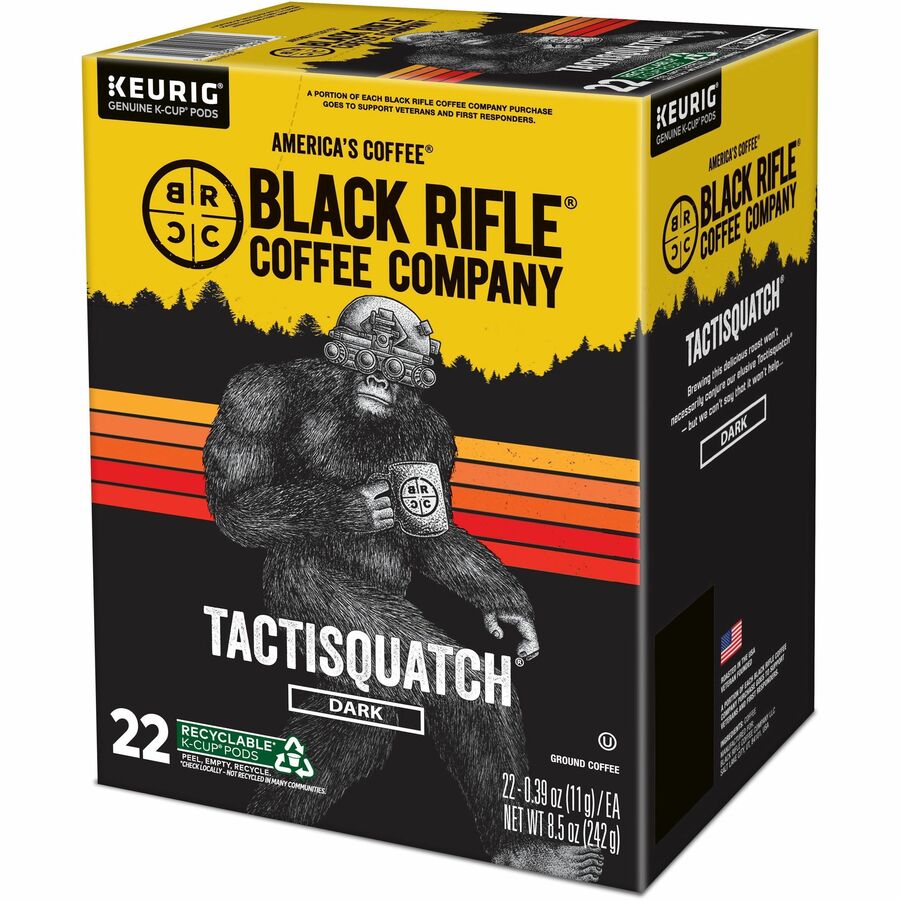 Black Rifle K-Cup, Ground Tactisquatch Coffee - Left