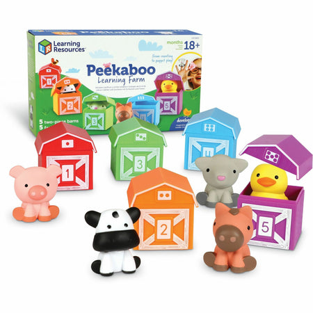 Learning Resources Peekaboo Learning Farm - Farm Playset - Theme/Subject: Farm, Learning, Fun - 18 Month & Up - 15 Pieces - Multicolor