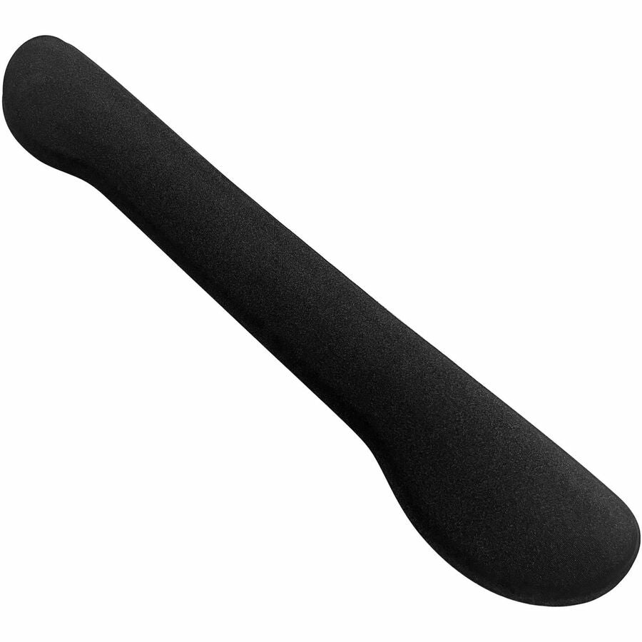 Compucessory Fabric-covered Gel Wrist Rest - 0.80" Height x 18.50" Width x 2.80" Depth - Black - Polyurethane Gel - Anti-slip - 1 Each