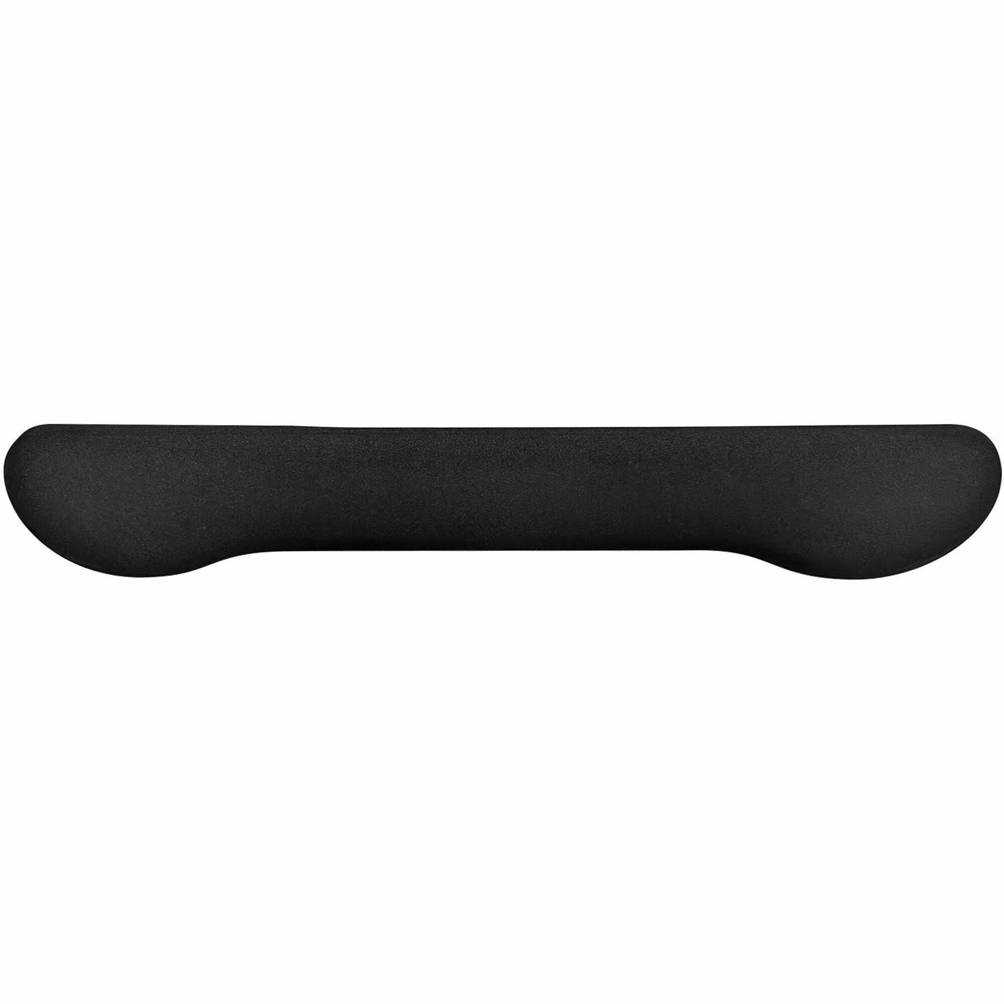 Compucessory Fabric-covered Gel Wrist Rest - 0.80" Height x 18.50" Width x 2.80" Depth - Black - Polyurethane Gel - Anti-slip - 1 Each