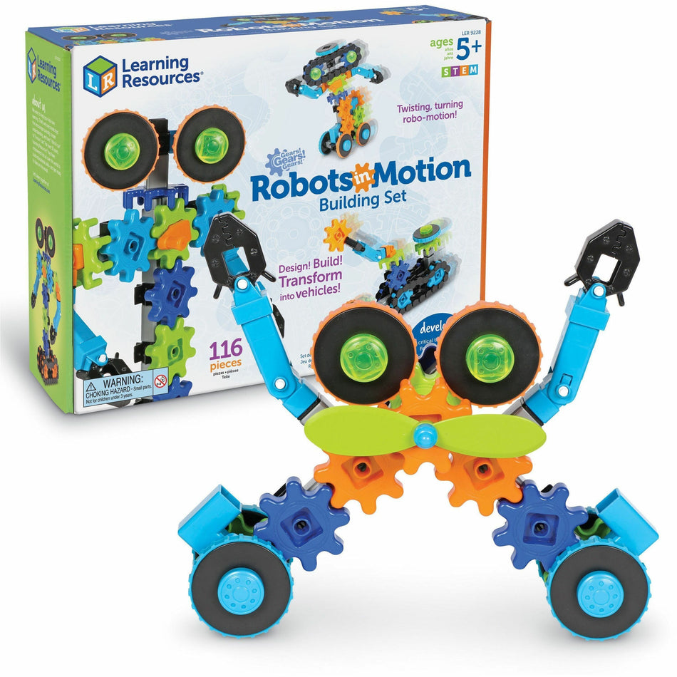 Learning Resources Gears! Robots in Motion - Robotics Toy - Theme/Subject: Learning, Fun - 5 Year & Up - 116 Pieces - Multi
