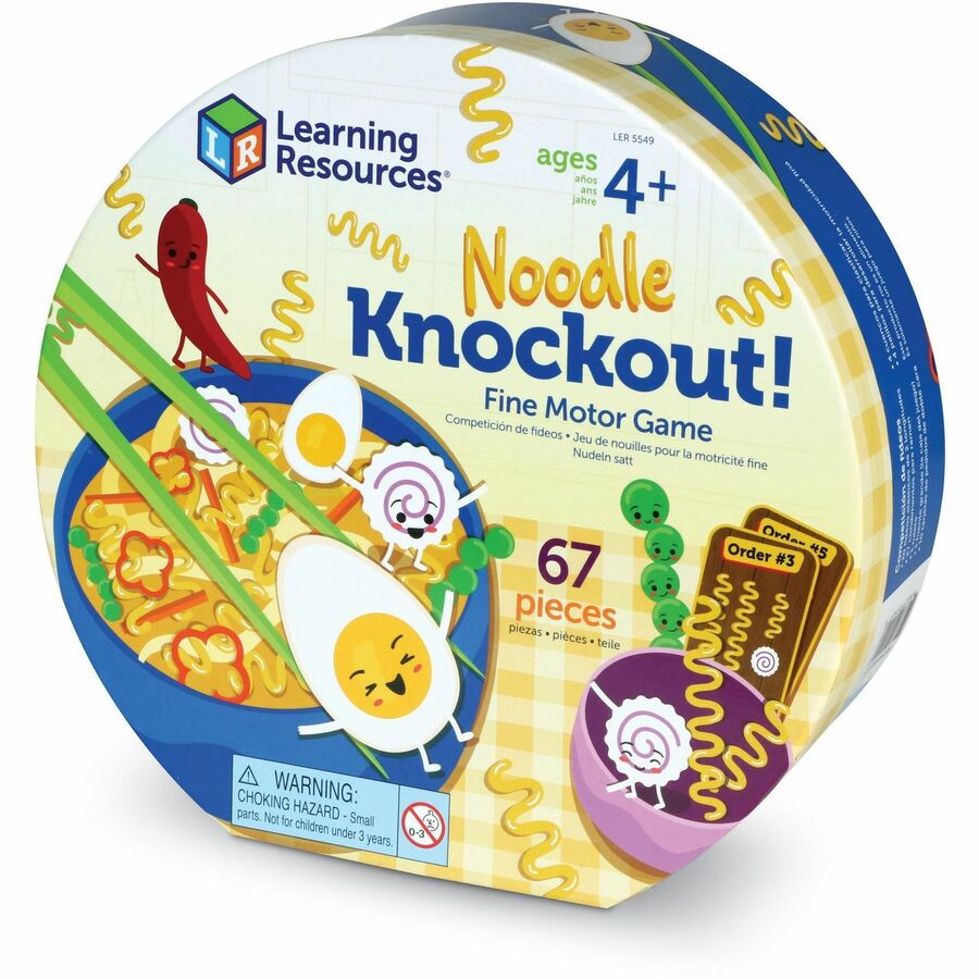 Learning Resources Noodle Knockout Fine Motor Game - Learning Toy - Theme/Subject: Learning - 4 Year & Up - 67 Pieces - Multi