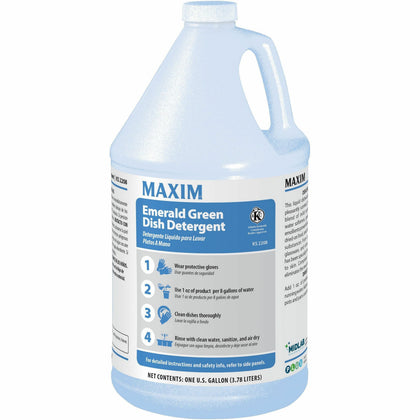Midlab Liquid Dish Detergent - For Dish - Concentrate - Liquid - 128 fl oz (4 quart) - Herbal Bouquet Scent - 4 / Carton - Pleasant Scent, Water Softening - White