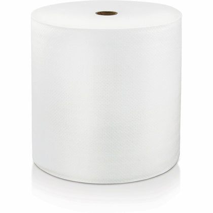 LoCor Hard Wound Roll Towels: 1 Ply 7’’ x 1200 ft Bright White - Virgin Fiber - Paper Towels