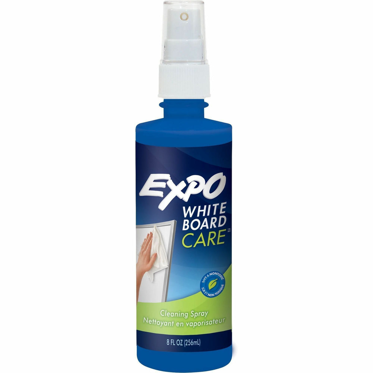 Expo Whiteboard Cleaner - 8 fl oz - Used as Mark Remover, Ghost Remover, Shadow Remover, Grease Remover, Dirt Remover, Ink Remover, Stain Remover - Low Odor, Non-toxic - Clear - 1 Each