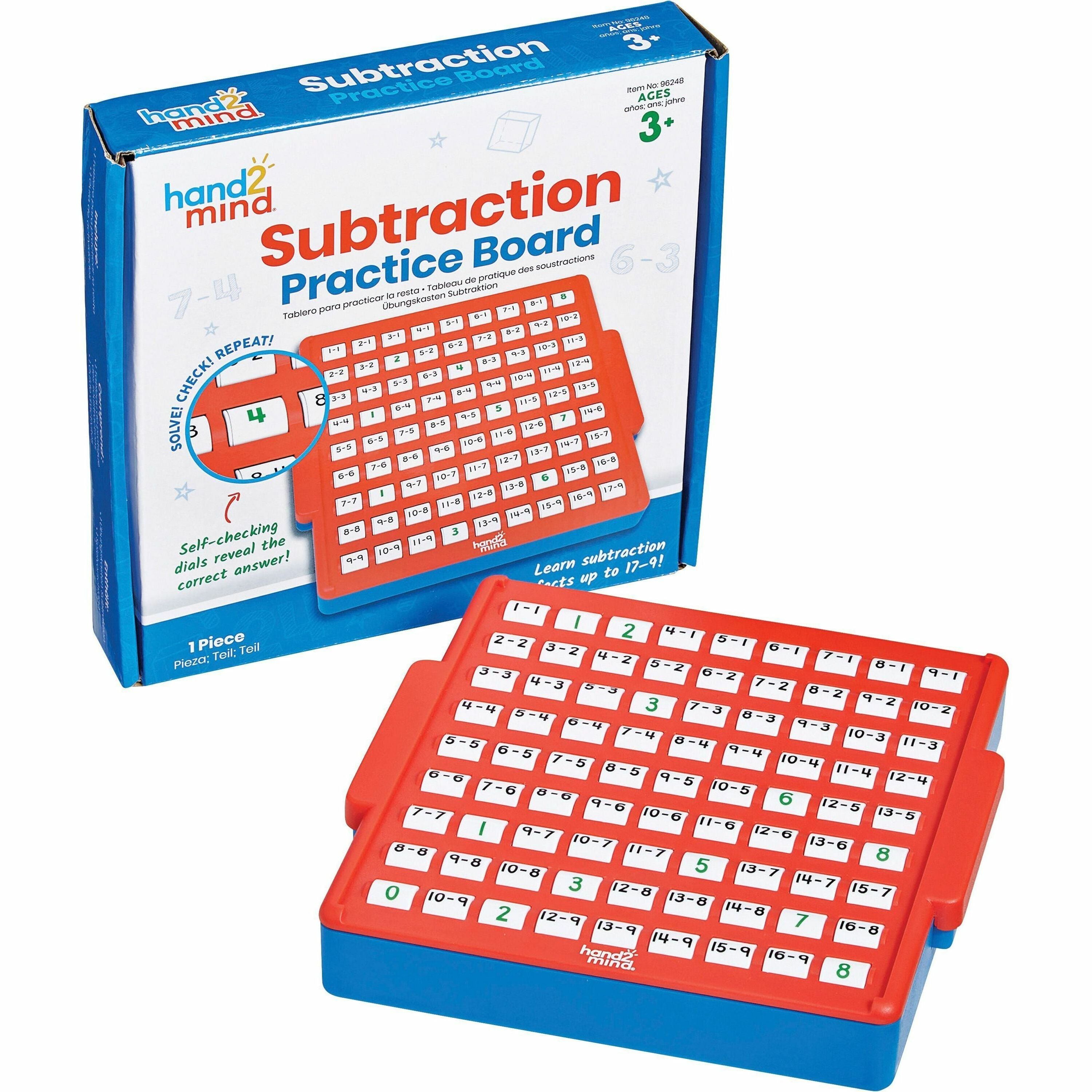Learning Resources Subtraction Skills Practice Board - Skill Learning: Interactive Learning, Subtraction - 1 Each