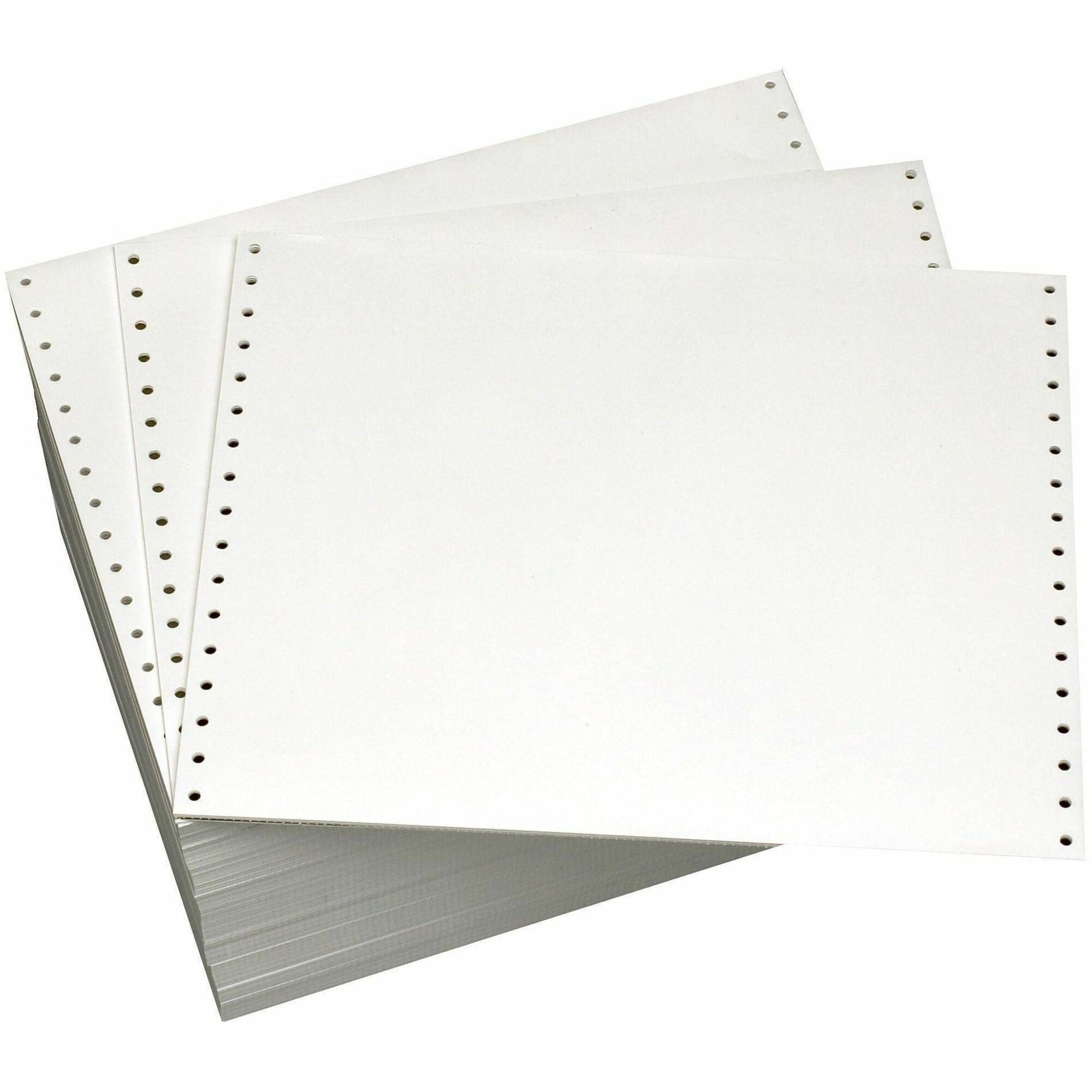 Domtar Continuous Forms - 92 Brightness - 11" x 14 7/8" - 20 lb Basis Weight - Green Bar, Chlorine-free, Acid-free, Archival-safe, Unperforated, Break-free, Single Ply - White, Green - 2700 Sheets - 2700 / Carton