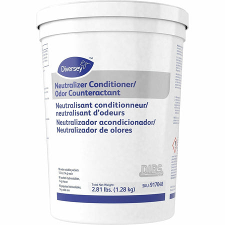Diversey Neutralizer Conditioner/Odor Counteractant - For Surface, Floor - Powder - 0.50 oz (0.03 lb) - 6.5 to 99 pH - Deodorize, Odorless, Water Soluble - Off White - 2 / Unit