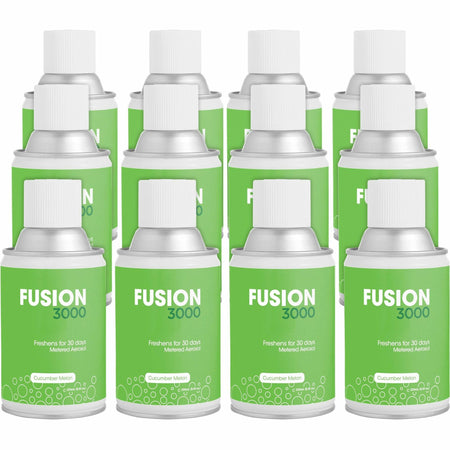 Fresh Products Fusion 3000 Metered Aerosols - 6000 ftÔøΩ - Cucumber Melon - 30 Day - Odor Neutralizer, VOC Compliant - 12 / Carton