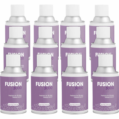 Fresh Products Fusion 3000 Metered Aerosols - 6000 ftÔøΩ - Morning Lavender - 30 Day - Odor Neutralizer, VOC Compliant - 12 / Carton