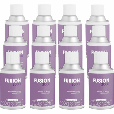 Fresh Products Fusion 3000 Metered Aerosols - 6000 ftÔøΩ - Morning Lavender - 30 Day - Odor Neutralizer, VOC Compliant - 12 / Carton