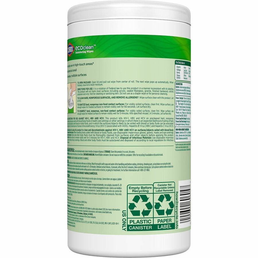 CloroxPro™ EcoClean Disinfecting Wipes - Alternate-Image2