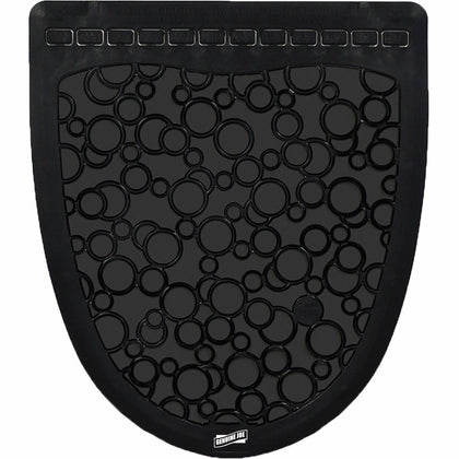 Genuine Joe Deodorizing Urinal Mats - Urinal, Restroom - 18.75" Width x 20.380" Depth - Black - 6 / Carton
