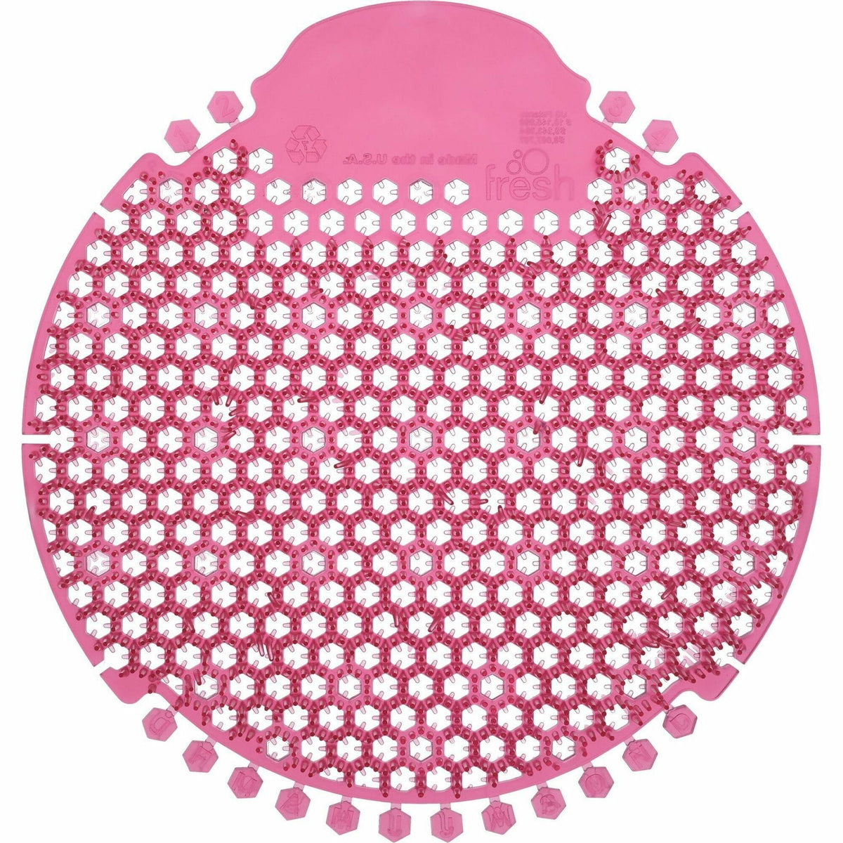 Fresh Products Wave 360 Urinal Screens - Lasts upto 60 Days - Splash Reducer, Odor Control - 5 / Box - Red