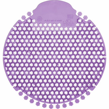 Fresh Products Wave 360 Urinal Screens - Lasts upto 60 Days - Splash Reducer, Odor Control - 5 / Box - Purple