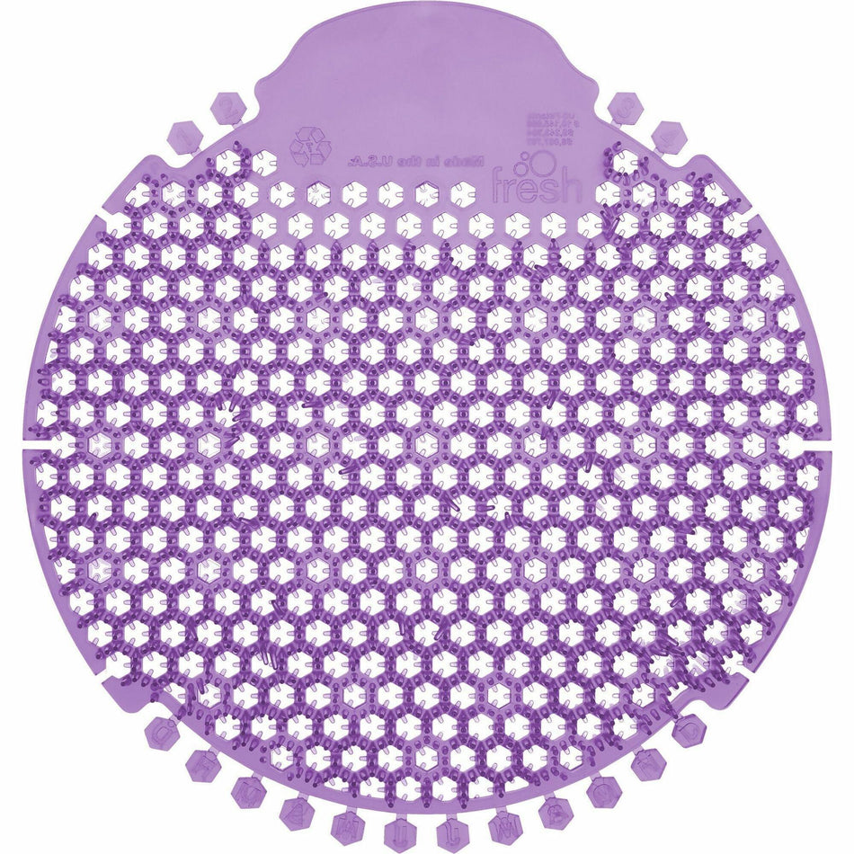 Fresh Products Wave 360 Urinal Screens - Lasts upto 60 Days - Splash Reducer, Odor Control - 5 / Box - Purple