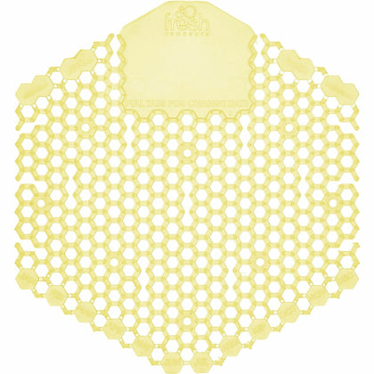 Fresh Products Wave 3D Urinal Screen - Lasts upto 30 Days - Splash Reducer, Odor Control - 10 / Box - Yellow