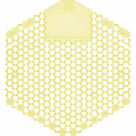 Fresh Products Wave 3D Urinal Screen - Lasts upto 30 Days - Splash Reducer, Odor Control - 10 / Box - Yellow