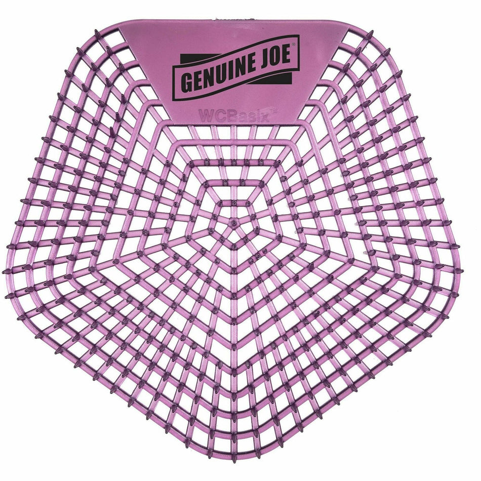 Genuine Joe Urinal Screens - Lasts upto 30 Days - Dual Sided Design - 10 / Carton - Purple
