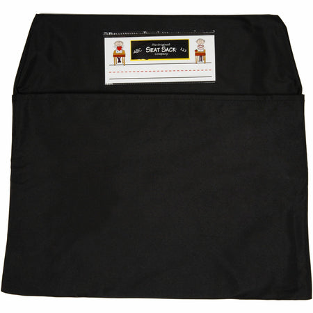 Seat Sack Classroom Pack: Organize Desk Space - Durable Washable - Black Poly Cotton - Storage Pouches