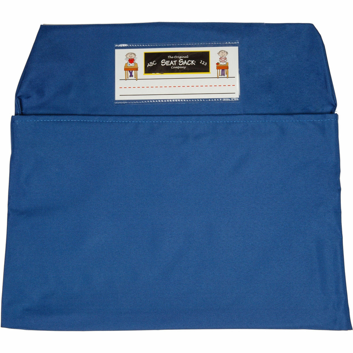 Seat Sack Classroom Pack One-Pocket - 1 Pocket(s) - 1 Compartment(s) - 14" Width x 2" Depth - Chair - Desk Space, Durable, Laminated, Washable, Expandable, Easy to Clean - Blue - Poly Cotton - 25/Pack - 1 / Carton