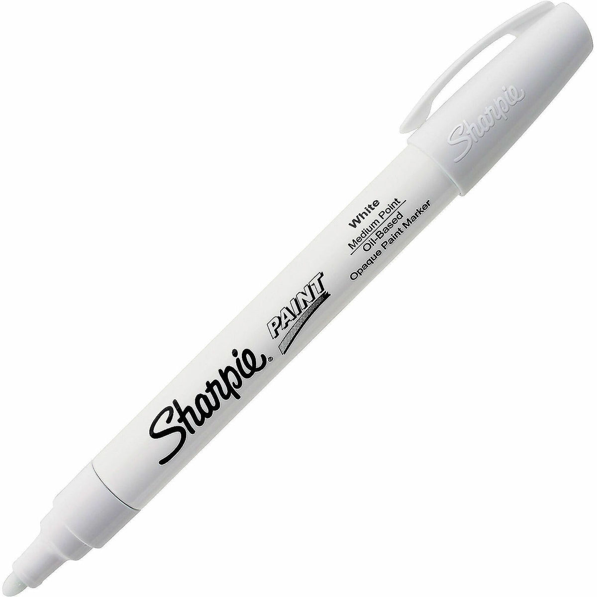 Sharpie Oil-Based Paint Marker - Medium Point - Medium Marker Point - White Ink - Oil Based - 1 Each