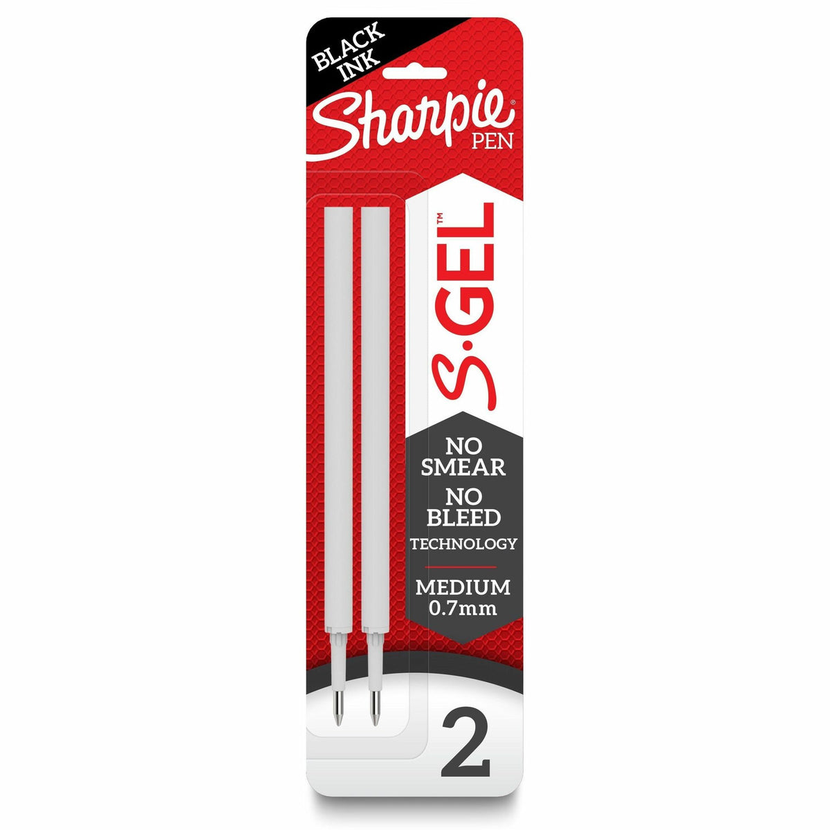 Sharpie S-Gel Pen Refill - 0.70 mm , Medium, Bold Point - Black Ink - 2 / Pack