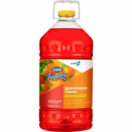 Clorox Fraganzia Multi-Purpose Cleaner - For Multipurpose, Multi Surface - Liquid - 175 fl oz (5.5 quart) - Citrus Blossom Scent - pH Neutral, Bleach-free, Long Lasting - Orange Bottle - 1 Each