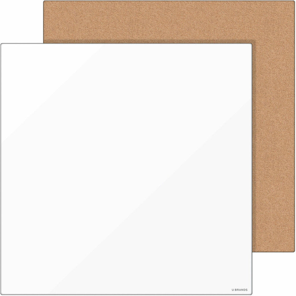 U Brands Tile Board Value Pack Frameless Dry-Erase Board & Corkboard - 2 / Pack