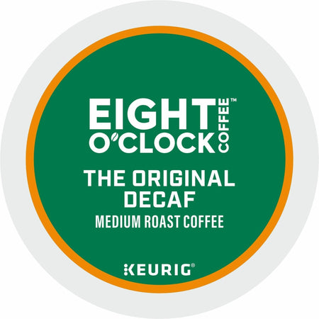 Eight O'Clock K-Cup Coffee - Compatible with Keurig K-Cup Brewer - Medium - K-Cup - Arabica, Decaf, Original - Decaffeinated - 24 / Box