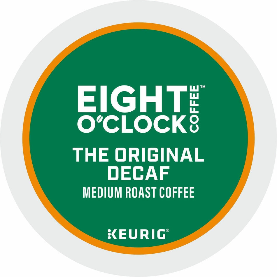 Eight O'Clock K-Cup Coffee - Compatible with Keurig K-Cup Brewer - Medium - K-Cup - Arabica, Decaf, Original - Decaffeinated - 24 / Box