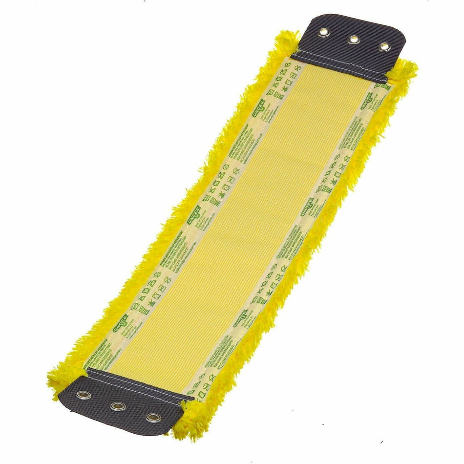 Unger SmartColor Micro Mop - 16" Length - Anti-bacterial, Heavy Duty, Durable, Reusable, Washable - MicroFiber - Yellow - 1 Each