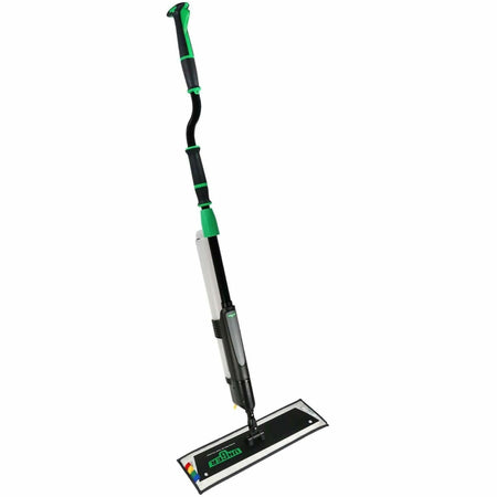 Unger Excella Floor Cleaning Straight Kit - MicroFiber Head - Non-slip, Lightweight - Black, Green, Gray - 1 / Carton