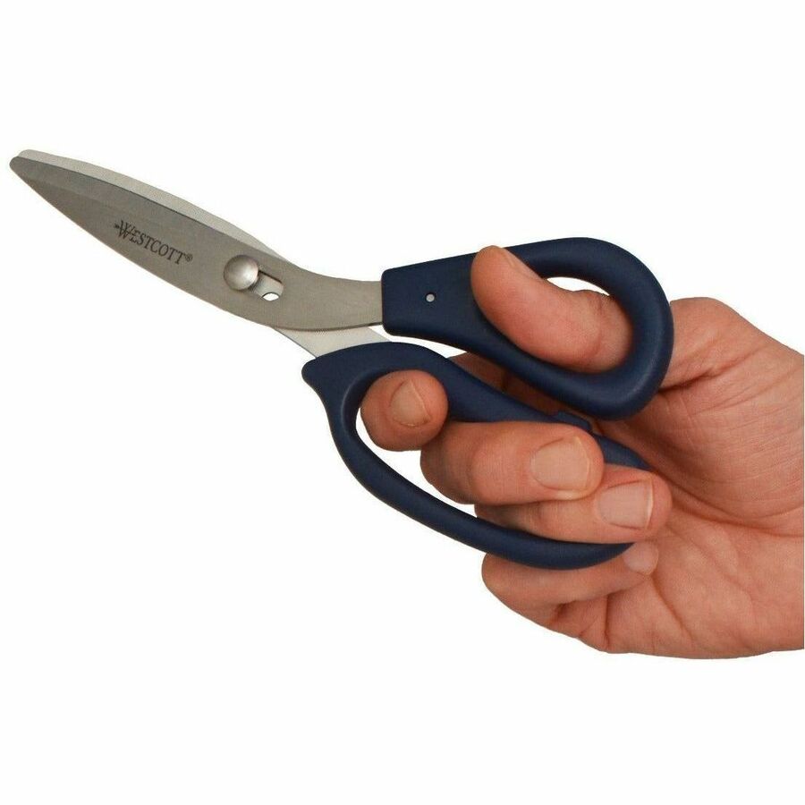 Westcott 8" Power Pivot Scissors - 3.50" Cutting Length - Straight - Stainless Steel - 1 Each