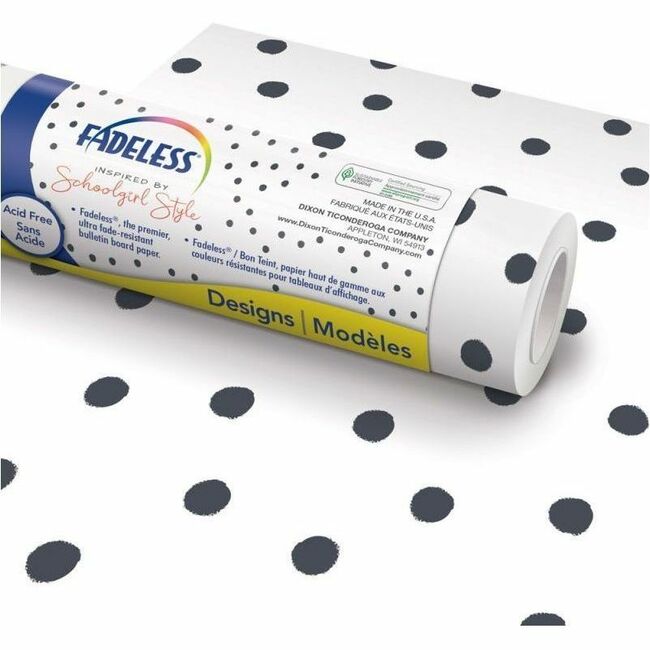 Pacon Bulletin Board Paper Rolls - Art, Classroom, School, Home, Office, Decoration, Door, File Cabinet - 48" Width x 50 ft Length - BFF Painted Dot - Paper - 1 Roll