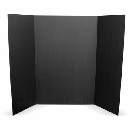 Flipside Foam Project Display Boards - 36" Board Height x 48" Board Width - Black Foam Board Surface - Durable, Smooth, Sturdy, Tri-fold - 10 / Pack
