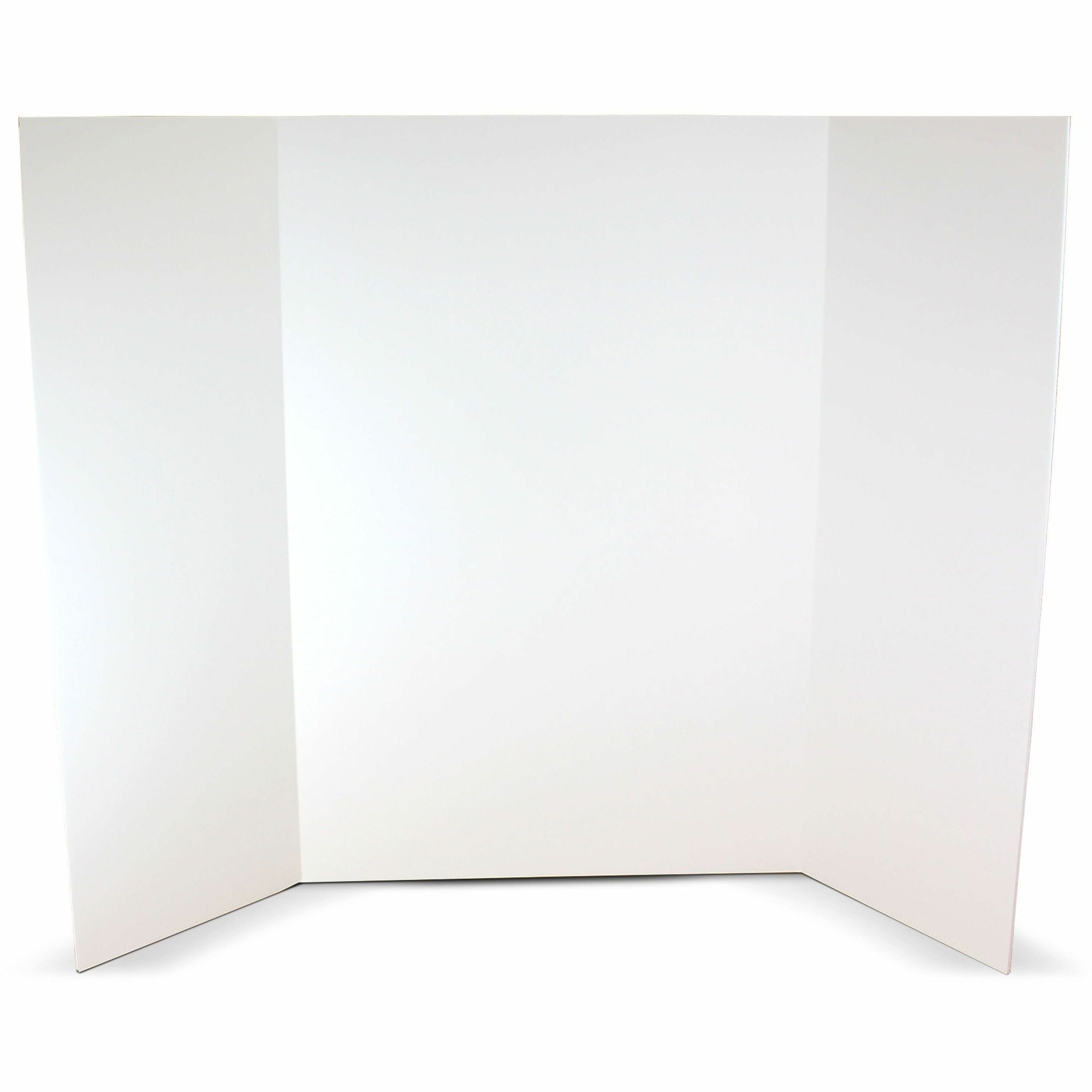 Flipside Foam Project Display Boards - 36" Board Height x 48" Board Width - Bright White Foam Surface - Durable, Smooth - 10 / Pack