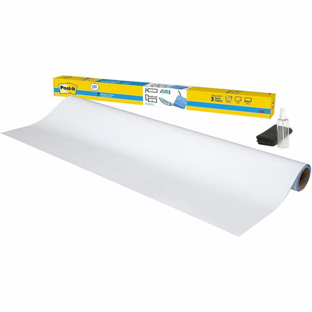 Post-it® Easy Erase Whiteboard Roll, 8'x4' - 48" (4 ft) Width x 96" (8 ft) Height - White Polyester Surface - Rectangle - Stain Proof, Wipe-off, Smooth Surface - 1 Each